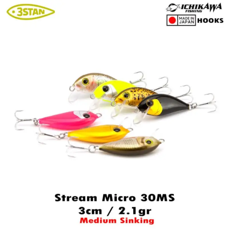 3Stan Stream Micro 30MS 3cm 2.1gr Medium Sinking Vedd meg most