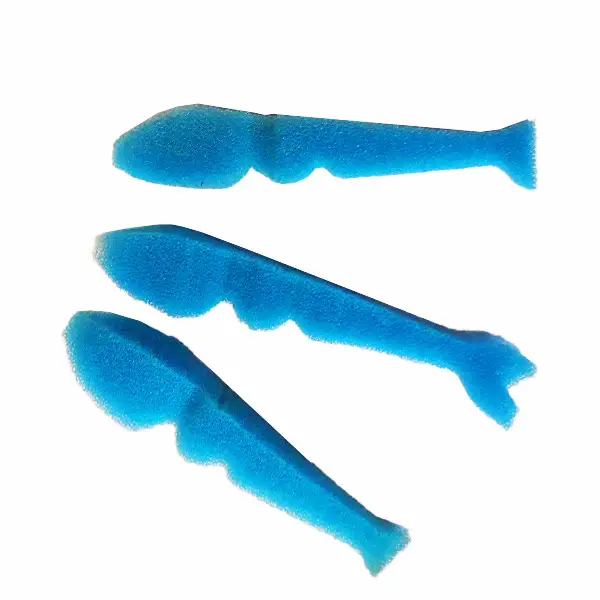 A-F kék szivacs csali, műcsali - 12 cm - 3 db Szezonális akció