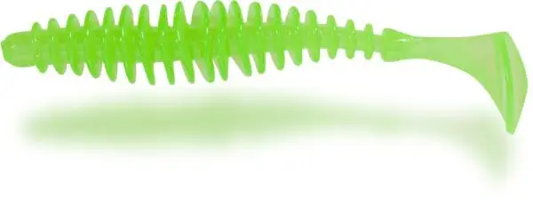1,5g 5,5cm neon zöld zebco magic trout t-worm paddler sajt 6darab Legkelendőbb