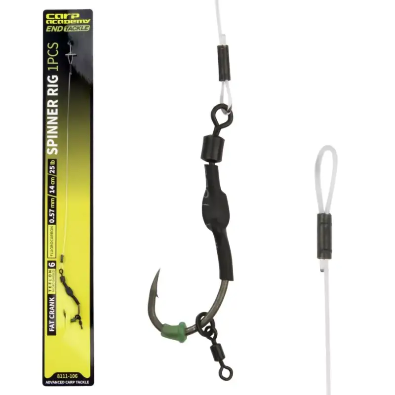 Carp Academy Spinner Rig Fat Crank bojlis előkötött horog 1db Azonnal elérhető