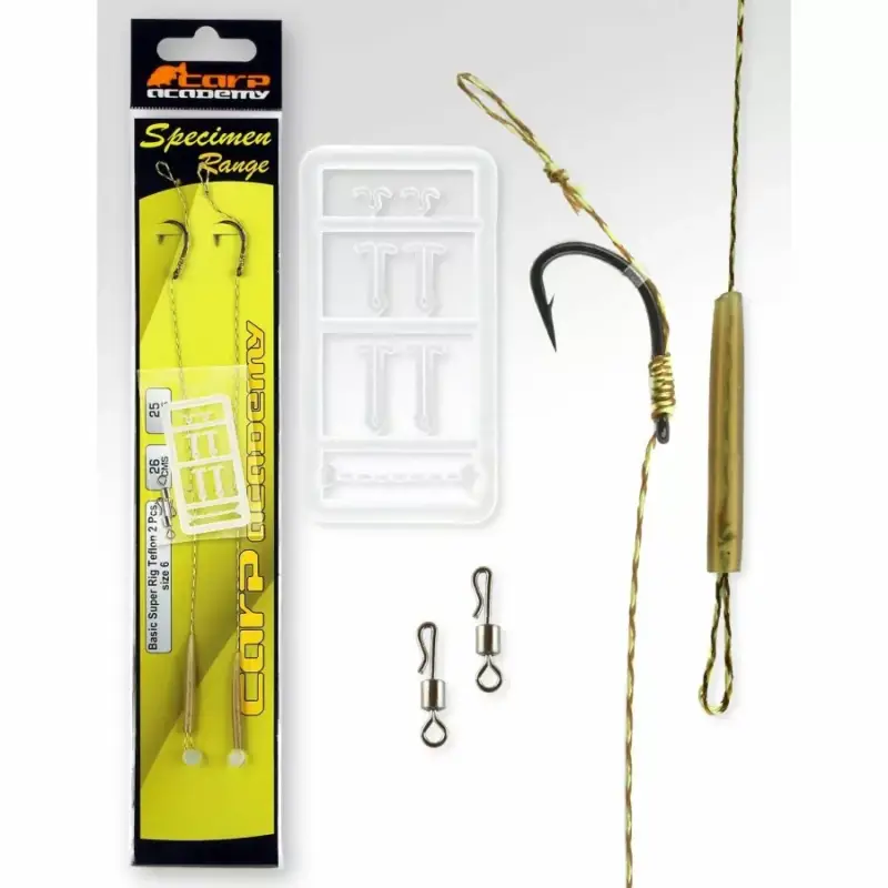 Carp Academy Basic Super Rig bojlis előkötött horog 2db teflon bevonattal Azonnal elérhető