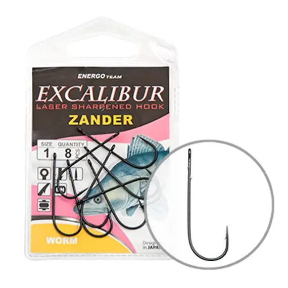 Energo Team Excalibur horog Zander Worm 1 8db/cs Olcsóbb