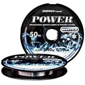 ZSINÓR Monofil előke EnergoTeam Power winter monofil előke zsinór 50m 0,17mm Expressz szállítás